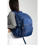 Baginn 571 Collection Okul Sırt Çantası Lise Üniversite Ilköğretim Çantası 45 x 30 cm Hafif Klinkır Kumaş - Lacivert