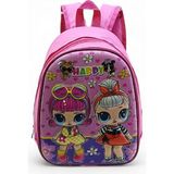 Baginn Anaokulu Sırt Çantası 3D Kabartmalı Kreş Çocuk Çantası - Fuşya