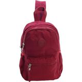 Baginn Bodybag Göğüs Çantası Çok Cepli Hafif Klinkır Kumaş Unisex Badybag Sırt Çantası - Bordo