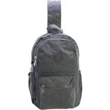 Baginn Bodybag Göğüs Çantası Çok Cepli Hafif Klinkır Kumaş Unisex Badybag Sırt Çantası - Gri