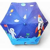 Baginn Erkek Çocuk Baston Şemsiye Reflektörlü Karakter Desenli Boyu 70 cm Çapı 80 cm 6 Telli Isim Etiketli - Lacivert