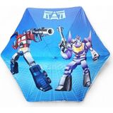 Baginn Erkek Çocuk Baston Şemsiye Reflektörlü Karakter Desenli Boyu 70 cm Çapı 80 cm 6 Telli Isim Etiketli - Mavi
