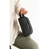 Baginn Erkek El Çantası Kanvas Kumaş Suya Dayanıklı Portföy Stil El Çantası Traş Kozmetik Çantası 20*10 cm - 20 x 10 cm - Siyah