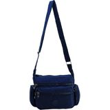Baginn Kadın Çapraz Askılı Postacı Çanta Çok Cepli Kılinkır Kumaş 25 cm Genişlik - Lacivert