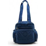 Baginn Kadın Omuz Çantası Çapraz Askılı Postacı Çanta Klinkır Kumaş 571 Collection Goril Anahtarlık Hediyeli!! 30*25 Cm (Mavi)
