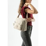 Baginn Kadın Postacı Çanta 28*32 cm 571 Collection Klinkır Hafif Yağmur Geçirmez Klinkır Kumaş Çok Cepli - 28 x 32 cm - Krem
