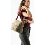 Baginn Kadın Postacı Çanta 28*32 cm 571 Collection Klinkır Hafif Yağmur Geçirmez Klinkır Kumaş Çok Cepli - 28 x 32 cm - Vizon