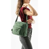 Baginn Kadın Postacı Çanta 28*32 cm 571 Collection Klinkır Hafif Yağmur Geçirmez Klinkır Kumaş Çok Cepli - 28 x 32 cm - Yeşil