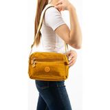 Baginn Kadın Postacı Çanta Hafif Klinkır Kumaş Çok Cepli Çapraz Askılı Omuz Çantası 24*16 cm Günlük Çanta - 24 x 16 cm - Sarı
