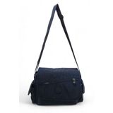 Baginn Kadın Postacı Omuz Okul Çantası Klinkır Çapraz Askılı Çok Cepli Su Itici Hafif Kumaş 30*25 cm - Siyah