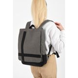 Baginn Kadın Sırt Çantası 35*22 cm Kanvas Kumaş Laptop Bölmeli Business Sırt Çantası Okul Çantası Mega Bag - 35 x 22 cm - Gri