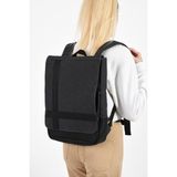 Baginn Kadın Sırt Çantası 35*22 cm Kanvas Kumaş Laptop Bölmeli Business Sırt Çantası Okul Çantası Mega Bag - 35 x 22 cm - Siyah