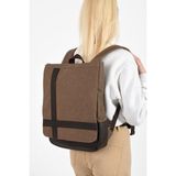 Baginn Kadın Sırt Çantası 35*22 cm Kanvas Kumaş Laptop Bölmeli Business Sırt Çantası Okul Çantası Mega Bag - 35 x 22 cm - Vizon