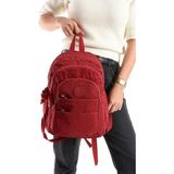 Baginn Kadın Sırt Çantası Çok Cepli 30*25 cm Hafif Klinkır Kumaş Spor Seyahat Çantası Su Itici Kumaş - Bordo