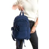 Baginn Kadın Sırt Çantası Çok Cepli 30*25 cm Hafif Klinkır Kumaş Spor Seyahat Çantası Su Itici Kumaş - Lacivert