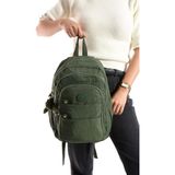 Baginn Kadın Sırt Çantası Çok Cepli 30*25 cm Hafif Klinkır Kumaş Spor Seyahat Çantası Su Itici Kumaş - Yeşil