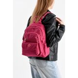 Baginn Kadın Sırt Çantası Günlük Kullanıma Uygun 32*25 cm Klinkır Kumaş Çok Cepli Hafif Su Itici Kumaş - 32 x 25 cm - Pembe