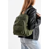 Baginn Kadın Sırt Çantası Günlük Kullanıma Uygun 32*25 cm Klinkır Kumaş Çok Cepli Hafif Su Itici Kumaş - 32 x 25 cm - Yeşil