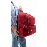 Baginn Kadın Sırt Çantası Hafif Kumaş Çok Cepli Kabin Boy Seyahat Çantası 43*30 cm - 43 x 30 cm - Bordo