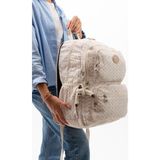 Baginn Kadın Sırt Çantası Hafif Kumaş Çok Cepli Kabin Boy Seyahat Çantası 43*30 cm - 43 x 30 cm - Krem