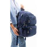 Baginn Kadın Sırt Çantası Hafif Kumaş Çok Cepli Kabin Boy Seyahat Çantası 43*30 cm - 43 x 30 cm - Lacivert