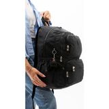 Baginn Kadın Sırt Çantası Hafif Kumaş Çok Cepli Kabin Boy Seyahat Çantası 43*30 cm - 43 x 30 cm - Siyah