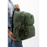 Baginn Kadın Sırt Çantası Hafif Kumaş Çok Cepli Kabin Boy Seyahat Çantası 43*30 cm - 43 x 30 cm - Yeşil