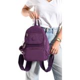 Baginn Kadın Sırt Çantası Kapaklı Model 30*25 cm Hafif Klinkır Kumaş Spor Çantası Günlük Bayan Çantası - 30 x 25 cm - Mor