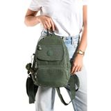 Baginn Kadın Sırt Çantası Kapaklı Model 30*25 cm Hafif Klinkır Kumaş Spor Çantası Günlük Bayan Çantası - 30 x 25 cm - Yeşil