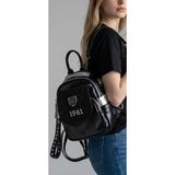 Baginn Kadın Sırt Çantası Taşlı Model Black-Silver 25*19 cm Günlük Mini Sırt Çantası Fonksiyonel Kullanım - 25 x 19 cm - Siyah