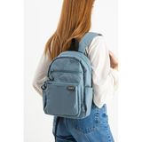 Baginn Kadın Sırt Çantası Ultra Hafif Paraşüt Kumaş Su Itici Kumaş Günlük Sırt Çantası 28*25 cm - 28 x 25 cm - Mavi