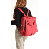Baginn Kapaklı Okul Çantası İster Elde İster Sırt Olarak Rahat Kullanım 35*30 Cm Kadın Sırt Çantası (Bordo)