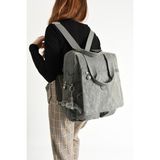 Baginn Kapaklı Okul Çantası İster Elde İster Sırt Olarak Rahat Kullanım 35*30 Cm Kadın Sırt Çantası (Gri)