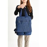 Baginn Kapaklı Okul Çantası İster Elde İster Sırt Olarak Rahat Kullanım 35*30 Cm Kadın Sırt Çantası (Lacivert)