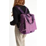 Baginn Kapaklı Okul Çantası İster Elde İster Sırt Olarak Rahat Kullanım 35*30 Cm Kadın Sırt Çantası (Mor)