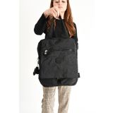 Baginn Kapaklı Okul Çantası İster Elde İster Sırt Olarak Rahat Kullanım 35*30 Cm Kadın Sırt Çantası (Siyah)