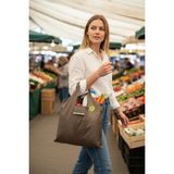 Baginn Kapsül Çanta Omuz Çantası Alışveriş Çantası Shopping Bag Ince Paraşüt Kumaş - Kahverengi