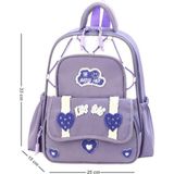 Baginn Kız Çocuk Ultra Lüx Anaokulu Sırt Çantası Ortopedik Ultra Lüx Kreş Çantası 33*25 cm Su Itici Kumaş - Mor