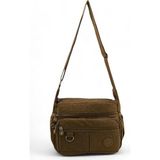 Baginn Klinkır Bayan Postacı Çanta Çok Cepli Yağmur Geçirmez Kadın Çanta Çapraz Askılı Omuz 25*20 cm - 25 x 20 cm - Taba