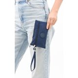 Baginn Klinkır El Çantası Cüzdan Kalemlik Fonksiyonel Kullanım Kalem Kutusu 20*12 cm Makyaj Çantası - Lacivert