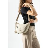 Baginn Klinkır Hafif Yağmur Geçirmez Kadın Postacı Çanta Çok Cepli 25*18 cm Omuz Çantası 571 Collection - 25 x 18 cm - Krem