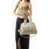 Baginn Klinkır Kadın Omuz Çantası Hafif Yağmur Geçirmez Çok Cepli Çapraz Askılı Kol Çantası 32*27 cm - 32 x 27 cm - Krem