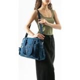 Baginn Klinkır Kadın Omuz Çantası Hafif Yağmur Geçirmez Çok Cepli Çapraz Askılı Kol Çantası 32*27 cm - 32 x 27 cm - Lacivert