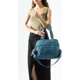 Baginn Klinkır Kadın Omuz Çantası Hafif Yağmur Geçirmez Çok Cepli Çapraz Askılı Kol Çantası 32*27 cm - 32 x 27 cm - Mavi