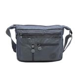 Baginn Klinkır Kadın Postacı Çanta Çok Cepli Çapraz Askılı (Gri)