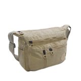 Baginn Klinkır Kadın Postacı Çanta Çok Cepli Çapraz Askılı (Krem)