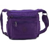 Baginn Klinkır Kadın Postacı Çanta Çok Cepli Çapraz Askılı Omuz Çantası 25*20 Cm Günlük Çanta Mor