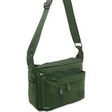 Baginn Klinkır Kadın Postacı Çanta Çok Cepli Çapraz Askılı (Yeşil)