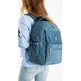 Baginn Klinkır Kadın Sırt Çantası Gümlük Kullanıma Uygun Büyük Boy Seyahat Çantası 43*30 cm - 43 x 30 cm - Mavi