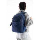 Baginn Klinkır Kadın Sırt Çantası Günlük Kullanıma Uygun Çok Cepli Okul Çantası Spor Çantası Yağmur Geçirmez Hafif Kumaş - Lacivert